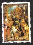 Sellos de Africa - Santo Tom y Principe -  Navidad de 1989