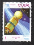 Stamps : America : Cuba :  Día del Espacio, Nave espacial "Vostok" (URSS), 1961