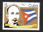 Stamps Cuba -  Centenario de la guerra de independencia, José Marti