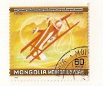 Stamps Mongolia -  10 campeonato del mundo de acrobacia aerea en Wisconsin.  Equipo de Canada 