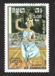 Stamps Cambodia -  Danza Tradicional, Absara