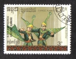 Stamps Cambodia -  Cultura de los jemeres, danza kantere