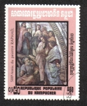Stamps Cambodia -  500 cumpleaños del pintor Raphaël