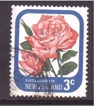 Stamps New Zealand -  serie- Rosas