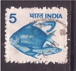 Sellos de Asia - India -  Fauna marina