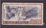 Stamps India -  Presa de Bhakra 