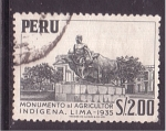 Stamps Peru -  monumento al agric. indigena