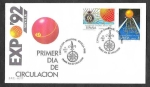 Stamps : Europe : Spain :  Edf 2939-2940 - SPD Exposición Universal de Sevilla EXPO´92