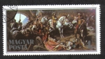 Stamps Hungary -  Pinturas, Recuperación del castillo de Buda, pintura de Gyula Benczúr.