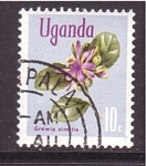 Sellos de Africa - Uganda -  serie- Flores
