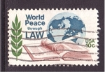 Sellos de America - Estados Unidos -  Paz mundial a traves de la Ley