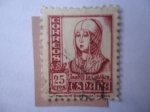 Stamps Spain -  Ed:822-Isabel  La Católica-(Con Inscripción 