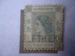 Stamps : Asia : Hong_Kong :  Queen Elizabeth II - Serie:1954-1960