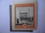 Stamps : Europe : Vatican_City :  Plaza San Pedro y el Palacio del Vaticano -Serie:Jardines y Medallones. 