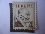 Stamps Turkey -  Kemal Atatürk (1838-1938) Primer presidente