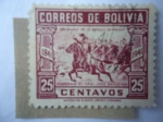 Stamps : America : Bolivia :  Homenaje al Gen. José Ballivián y Segurola (1805/52) Presidente, 1841/47. Centenario de la Batalla d