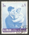 Sellos del Mundo : Asia : Emiratos_�rabes_Unidos : Ajman - 16 - 50 anivº del nacimiento de John F. Kennedy