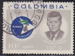 Stamps : America : Colombia :  438 - Muerte John F. Kennedy