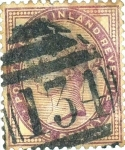 Stamps United Kingdom -  One Penny Lila