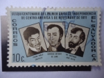 Stamps : America : El_Salvador :  sesquicentenario del Primer Grito de Independencia de centro América 5 de Nov. de 1811. 