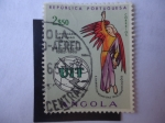 Stamps Angola -   ITU-Unión Internacional telecomunicación - Centenario, 18651965 - San Gabriel,Patrono de Telécomuni