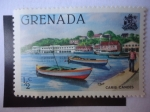 Stamps Grenada -  Canoas Caribes - Serie:Botes.