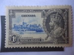 Stamps Grenada -  Castillo de Windsor-Tema del Jubileo de Plata.