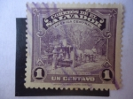 Stamps : America : El_Salvador :  Trapiche Indígena- Molino tirada por Bueyes-Fabricación de Panela y Azúcar.