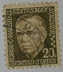 Stamps United States -  George C.Marshall 20 c