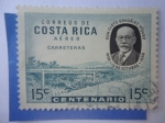 Stamps Costa Rica -  Puente Ferroviario Birris(1889)-Sobre el río Birris -Presidente:Cleto González Víquez (1858-1939)