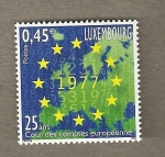 Stamps : Europe : Luxembourg :  25 AñosTribunal de Cuentas europeo