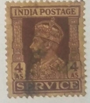 Stamps : Asia : India :  India 4as