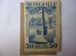 Sellos de Asia - Mongolia -  Monumento a Sukhe Bafor- Apodado: