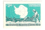 Stamps : America : Chile :  10 Aniv. del tratado de cooperacion Antartica 1961-1971.