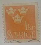 Stamps Sweden -  1 kronor
