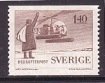 Stamps Sweden -  Helicoptero postal