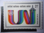 Sellos de America - ONU -  UN-Unión de Naciones-Emblema-Avión-Correo Aéreo