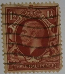 Stamps United Kingdom -  Three Half pence