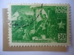 Stamps Russia -  Aleksandr Pavtschekalin (1925-1941) Héroe de la Segunda Guerra Mundial.