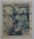 Stamps Spain -  Franco 50 ctvs