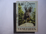 Stamps Venezuela -  Monumento de Simón Bolívar en Madrid España.