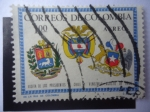 Stamps Colombia -  Visita de los Presidentes de Chile y Venezuela -Agosto de 1966- Eduardo Frei y Raúl Leoni.