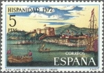 Stamps : Europe : Spain :  2109 - Hispanidad - Puerto Rico - Visita de San Juan de Puerto Rico (1625)