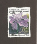Stamps Cambodia -  Flor Scabiosa