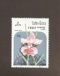 Sellos de Asia - Laos -  Flor Vanda