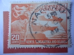Stamps Kenya -  Kenya, Uganda,Tanganyika-Africa del Este Británica- 75 Aniversario de la U.P.U