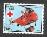 Stamps Burkina Faso -  750 - 75º Aniversario de la Cruz Roja en Burkina Faso