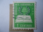 Stamps El Salvador -  Dios Unión Libertad - Costitución y Corona de Laurel - Revolución Constitución 1948-1950.