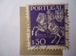 Stamps Portugal -  Post Rider en la Edad media - 3a Exposición filatélica.