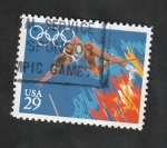 Stamps United States -  1957 - Olimpiadas Barcelona 92, salto con pértiga